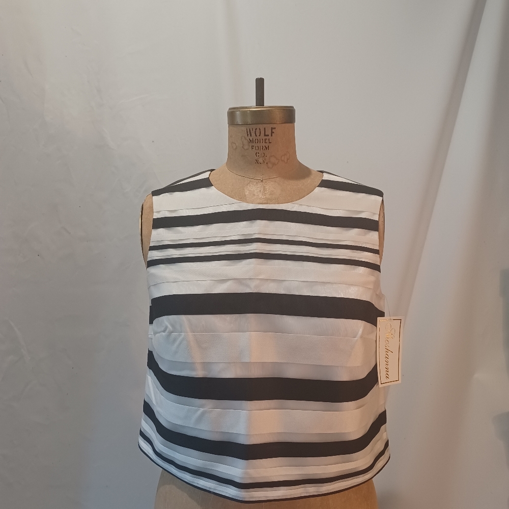 Shoshanna Organza and Silk Sleeve Top Size 10